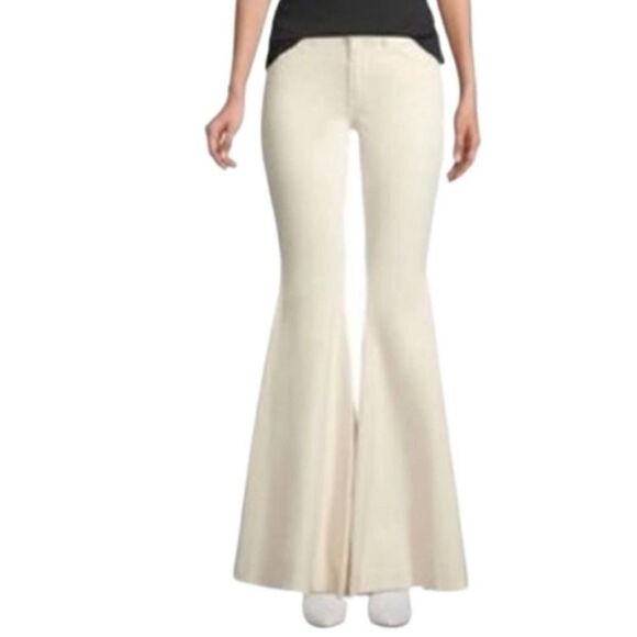 Lagence Cream High rise Lorde Flare Size 25 NWT - Picture 2 of 16